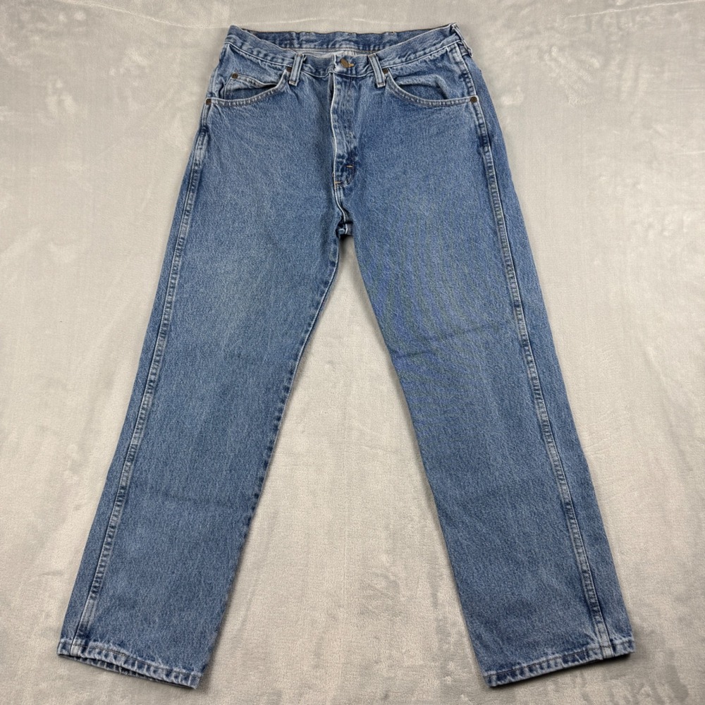 Vintage Wrangler Authentics Mens Straight Leg Blue Denim Jeans‎ Mid Wash 34x29